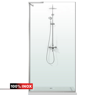 Shower Screens Walk-in, Shower wall Stainless steel, #Clear #Víztiszta