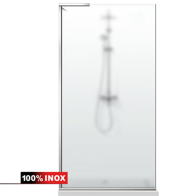 Shower Screens Walk-in, Shower wall Stainless steel, #Satiné #Matt