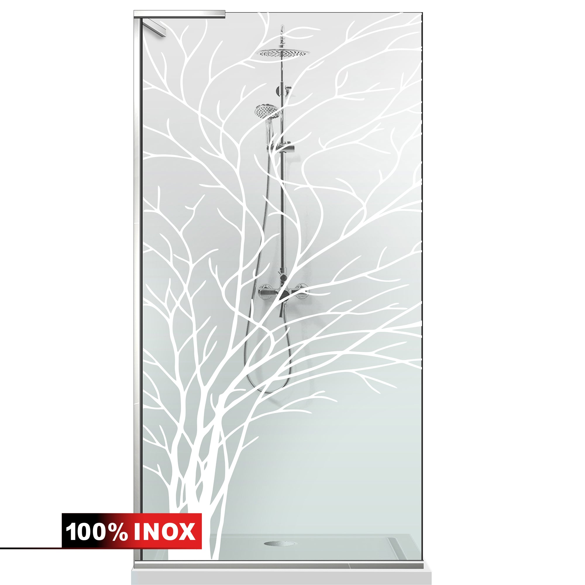 Shower Screens Walk-in, Shower wall Stainless steel, #Clear #Víztiszta