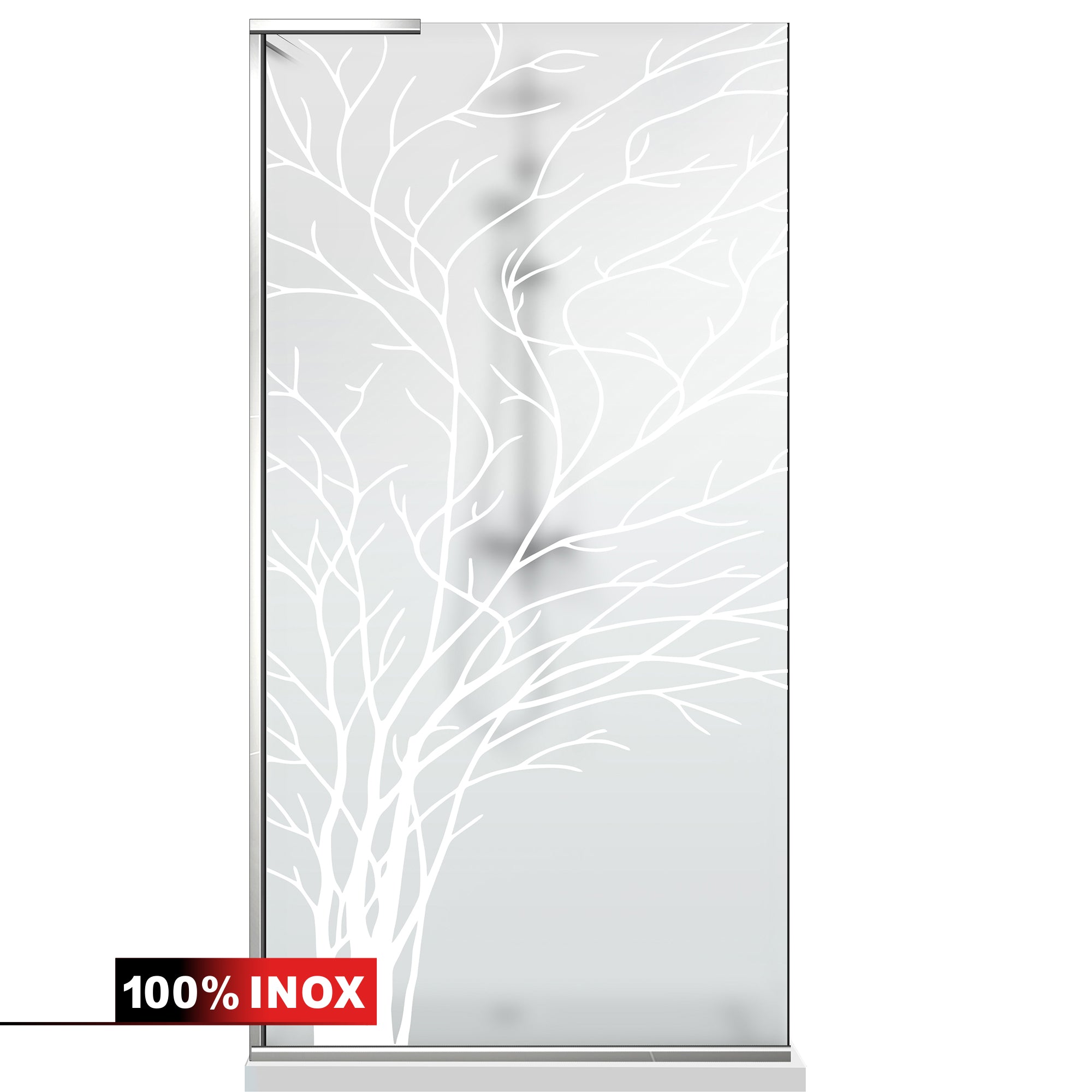 Shower Screens Walk-in, Shower wall Stainless steel, #Satiné #Matt