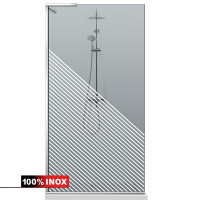 Shower Screens Walk-in, Shower wall Stainless steel, #Grey #Szürke
