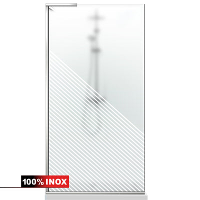 Shower Screens Walk-in, Shower wall Stainless steel, #Satiné #Matt