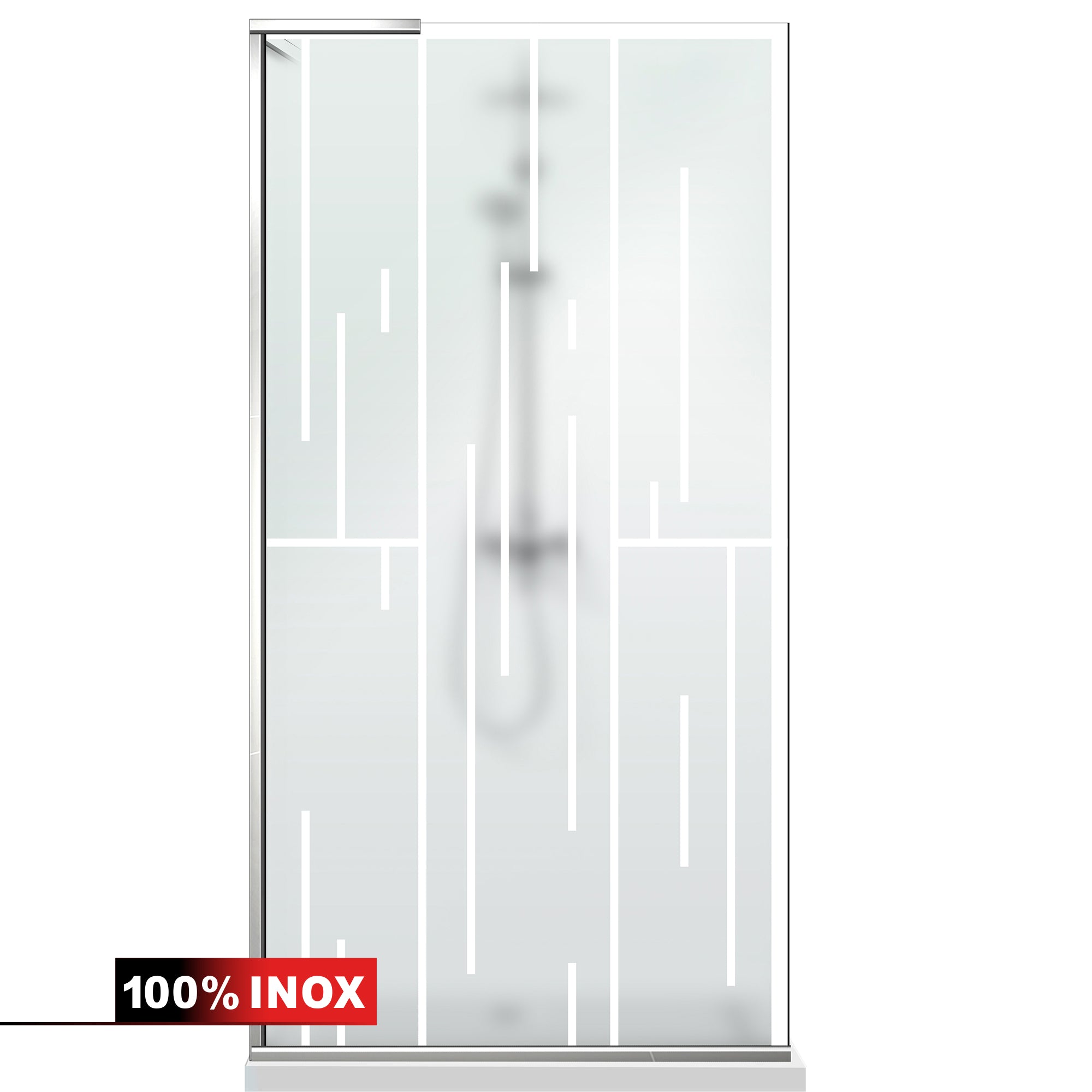 Shower Screens Walk-in, Shower wall Stainless steel, #Satiné #Matt