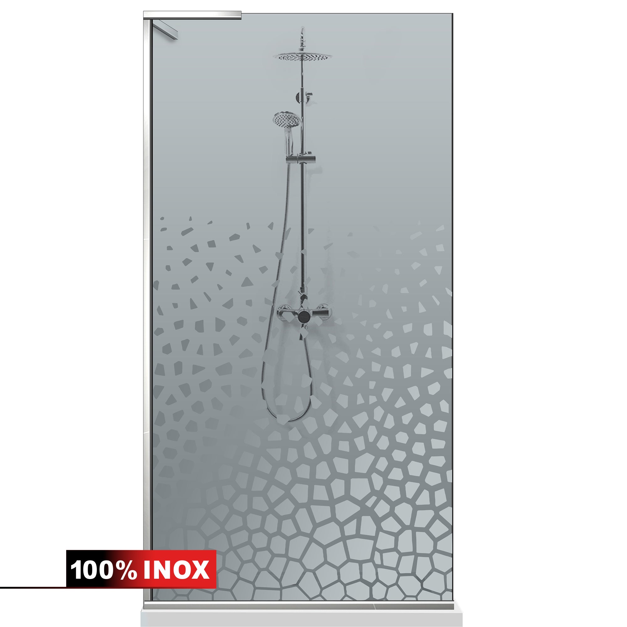 Shower Screens Walk-in, Shower wall Stainless steel, #Grey #Szürke