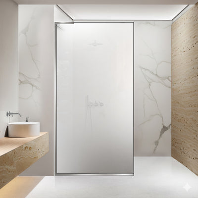 Shower Screens Walk-in, Shower wall Stainless steel, #Satiné #Matt