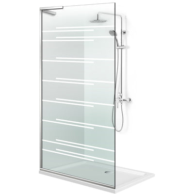Paravan dus Walk-in, Perete dus Inox, #Clara