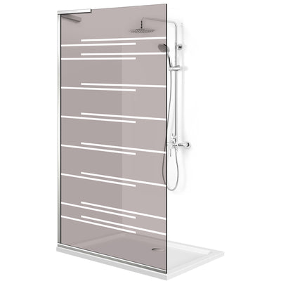 Paravan dus Walk-in, Perete dus Inox, #Bronz