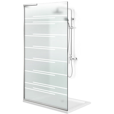 Paravan dus Walk-in, Perete dus Inox, #Mat
