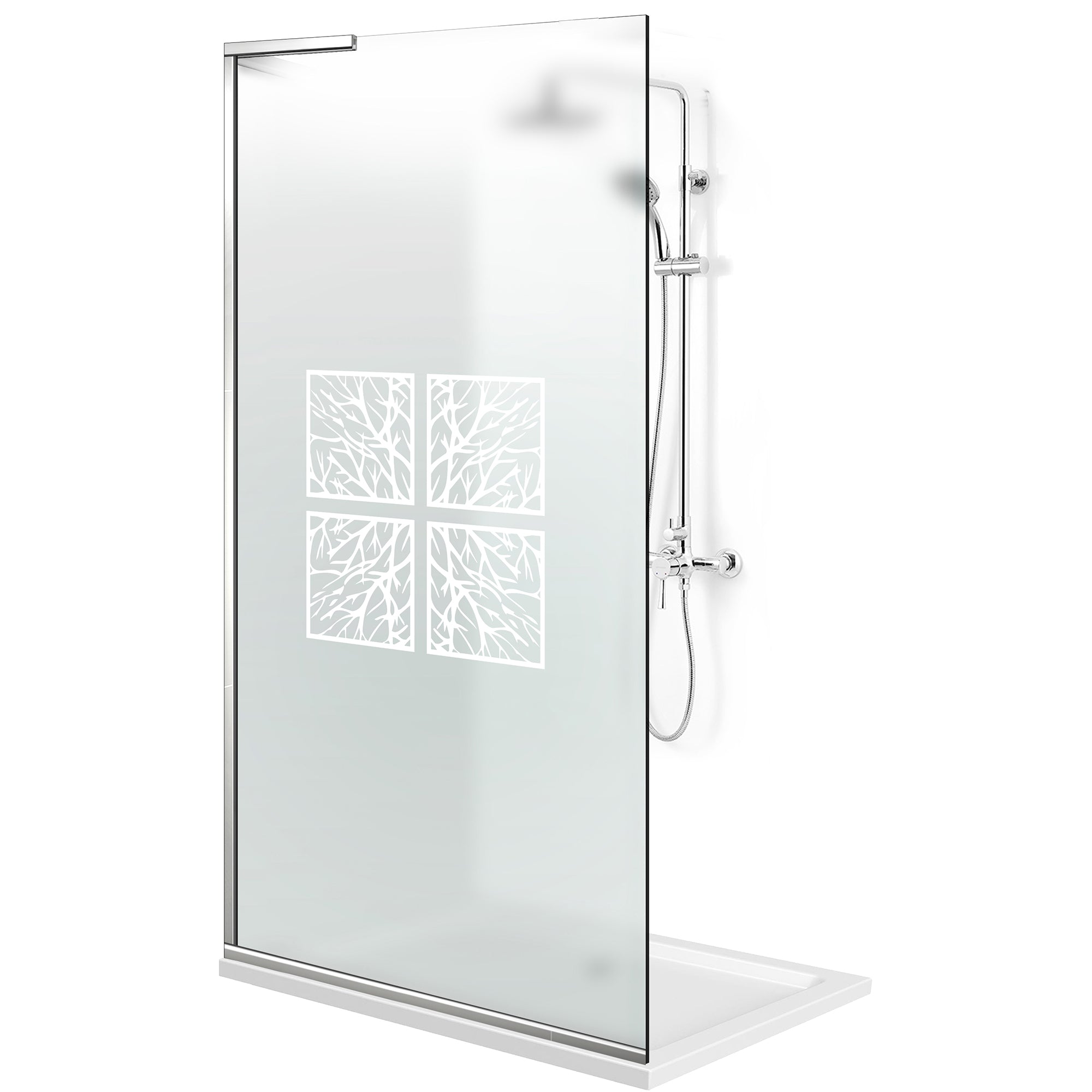Shower Screens Walk-in, Shower wall Stainless steel, #Satiné #Matt