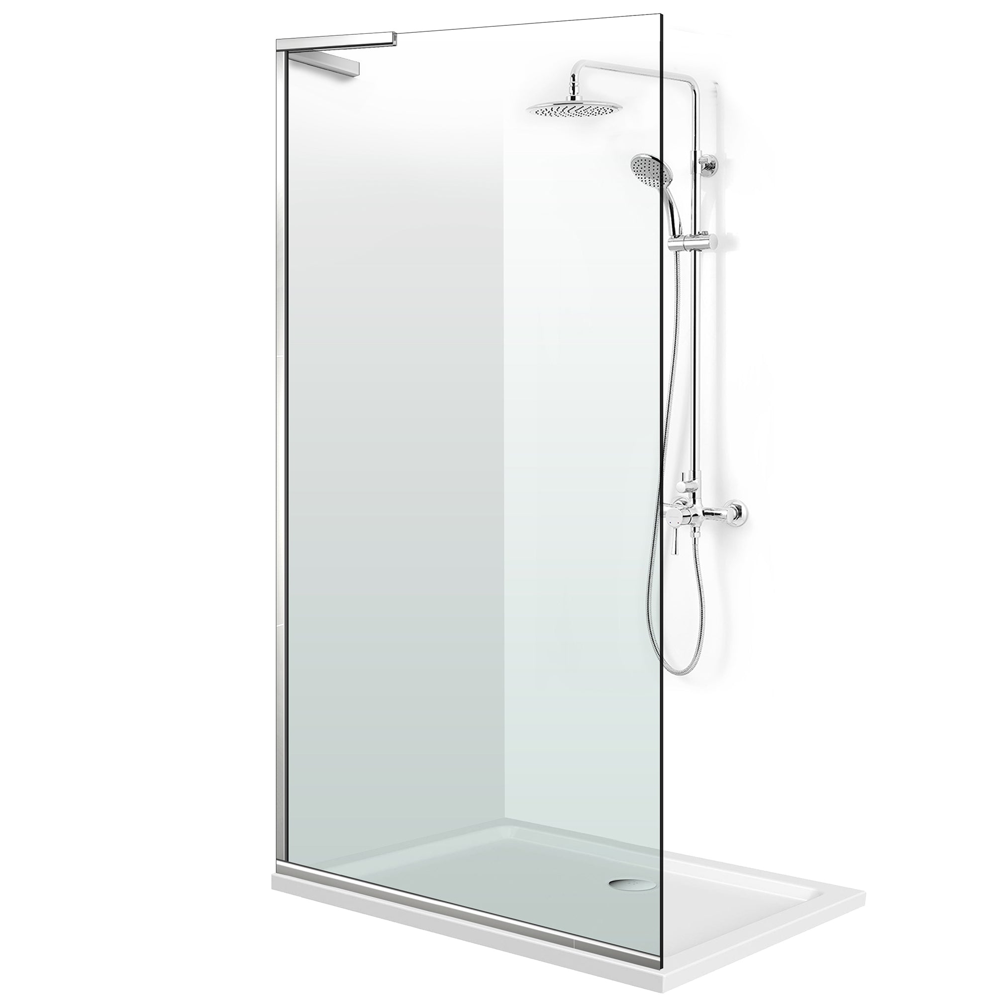 Shower Screens Walk-in, Shower wall Stainless steel, #Clear #Víztiszta