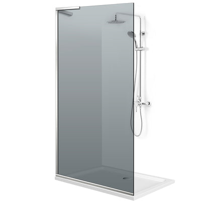 Shower Screens Walk-in, Shower wall Stainless steel, #Grey #Szürke