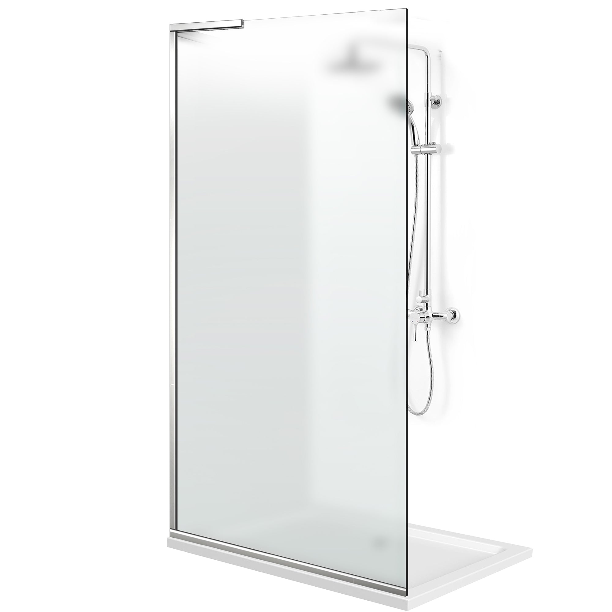 Shower Screens Walk-in, Shower wall Stainless steel, #Satiné #Matt