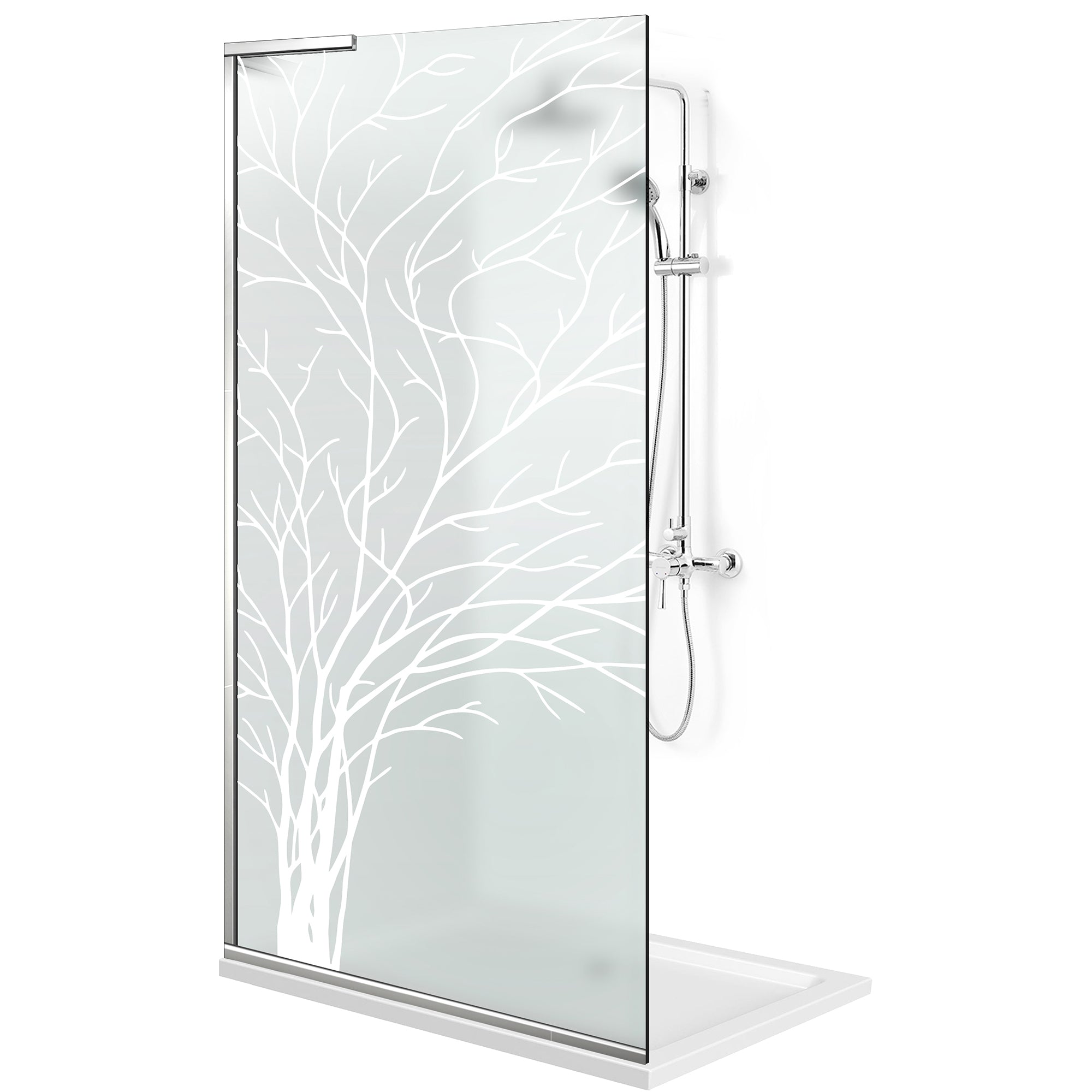 Shower Screens Walk-in, Shower wall Stainless steel, #Satiné #Matt