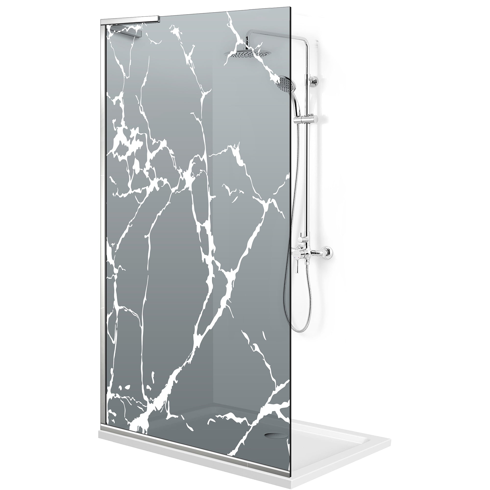Shower Screens Walk-in, Shower wall Stainless steel, #Grey #Szürke