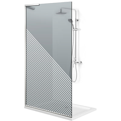Shower Screens Walk-in, Shower wall Stainless steel, #Grey #Szürke