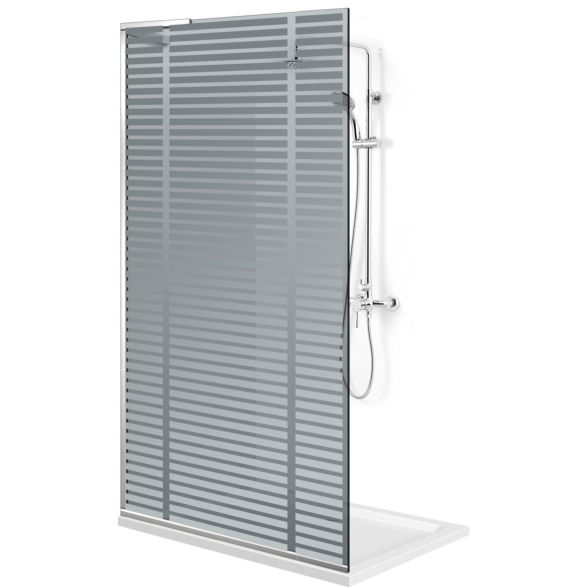 Shower Screens Walk-in, Shower wall Stainless steel, #Grey #Szürke