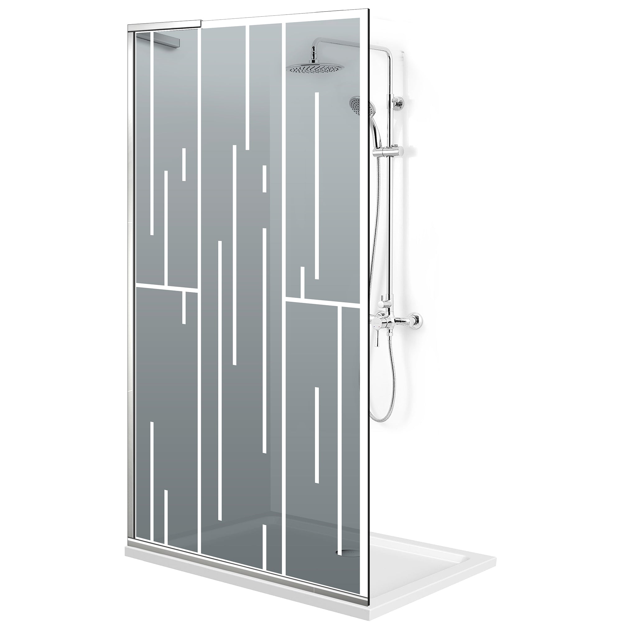 Shower Screens Walk-in, Shower wall Stainless steel, #Grey #Szürke