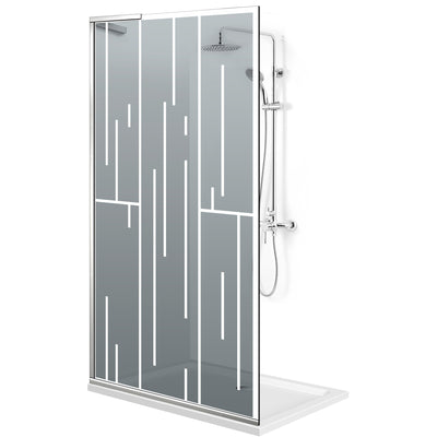Shower Screens Walk-in, Shower wall Stainless steel, #Grey #Szürke