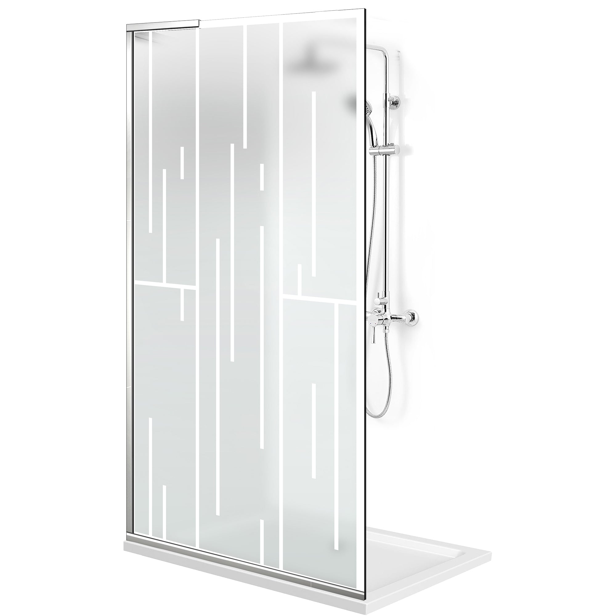 Shower Screens Walk-in, Shower wall Stainless steel, #Satiné #Matt
