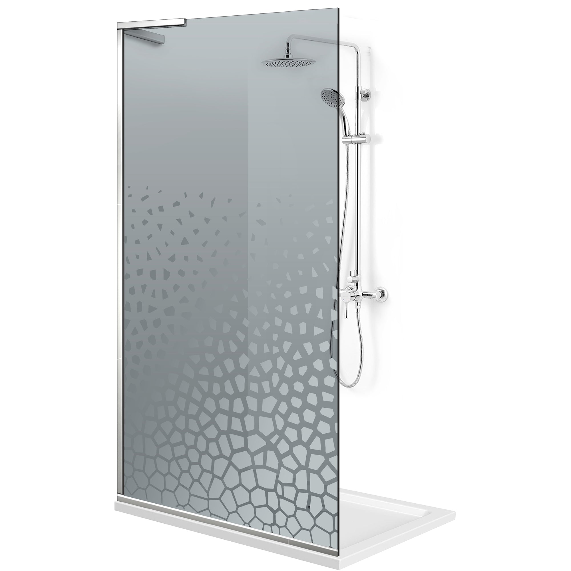Shower Screens Walk-in, Shower wall Stainless steel, #Grey #Szürke