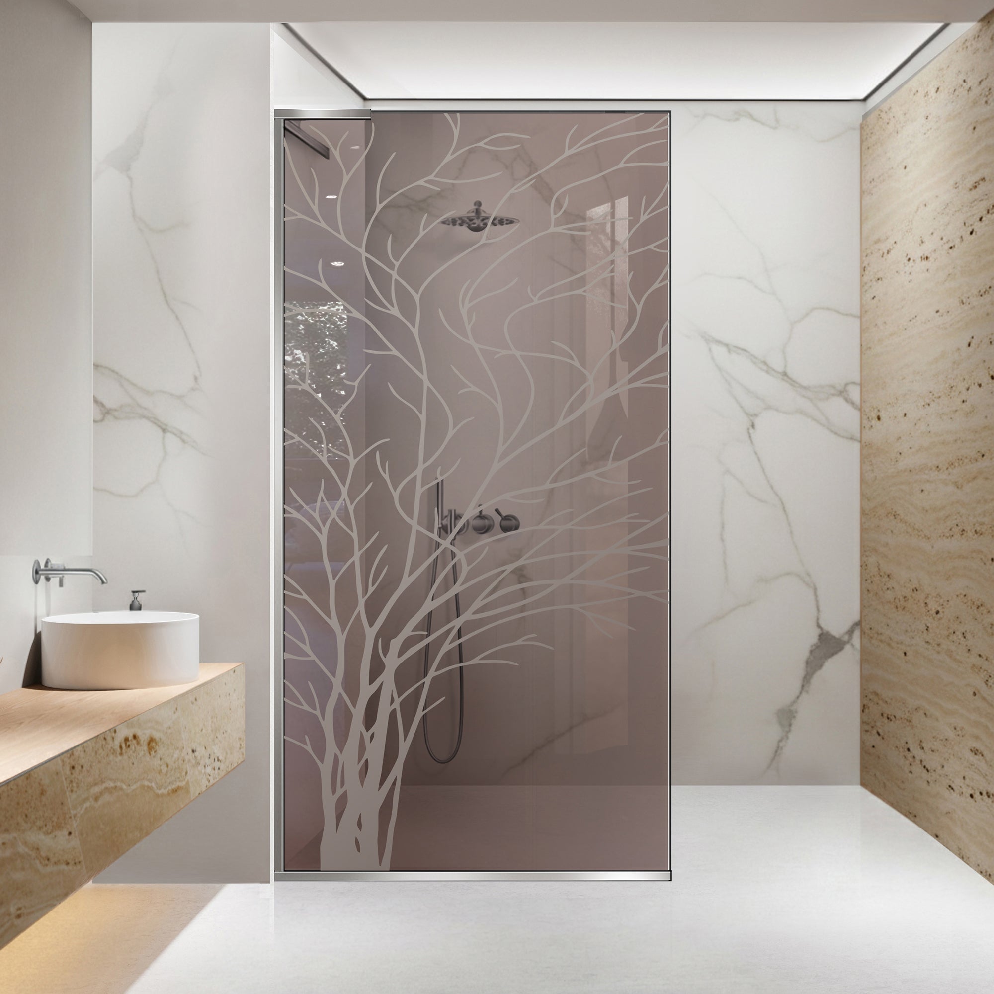 Shower Screens Walk-in, Shower wall Stainless steel, #Bronze #Bronze