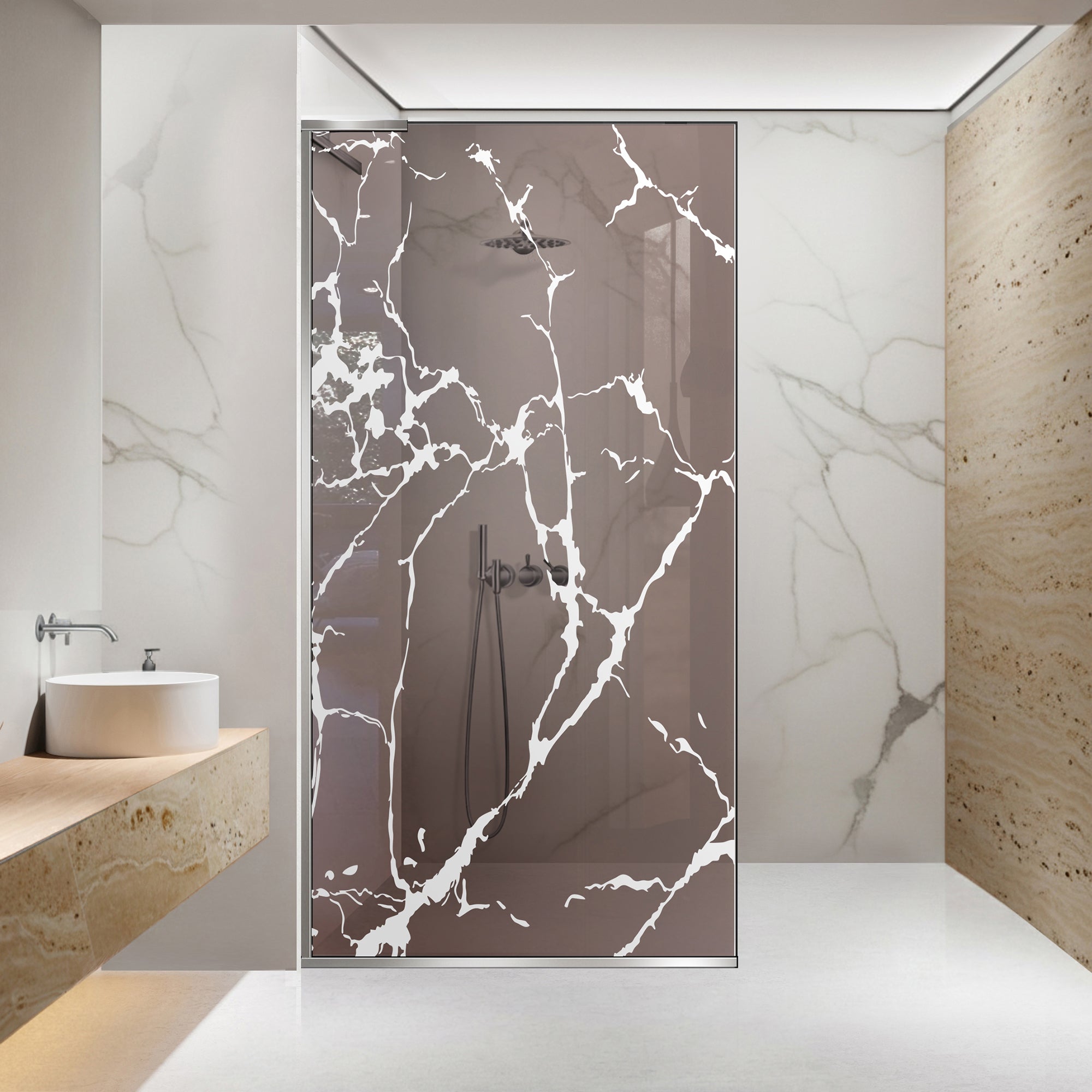 Shower Screens Walk-in, Shower wall Stainless steel, #Bronze #Bronze