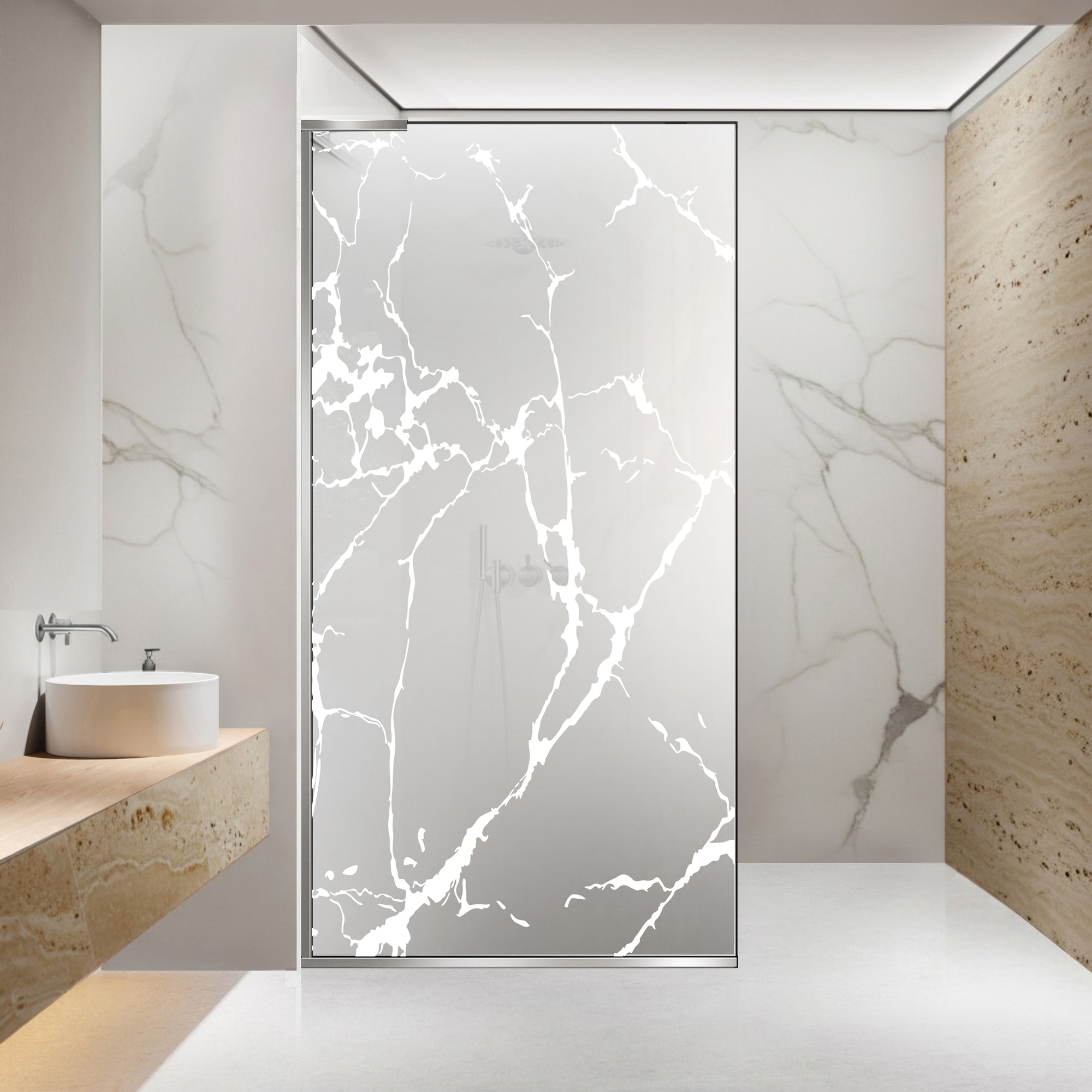 Shower Screens Walk-in, Shower wall Stainless steel, #Satiné #Matt