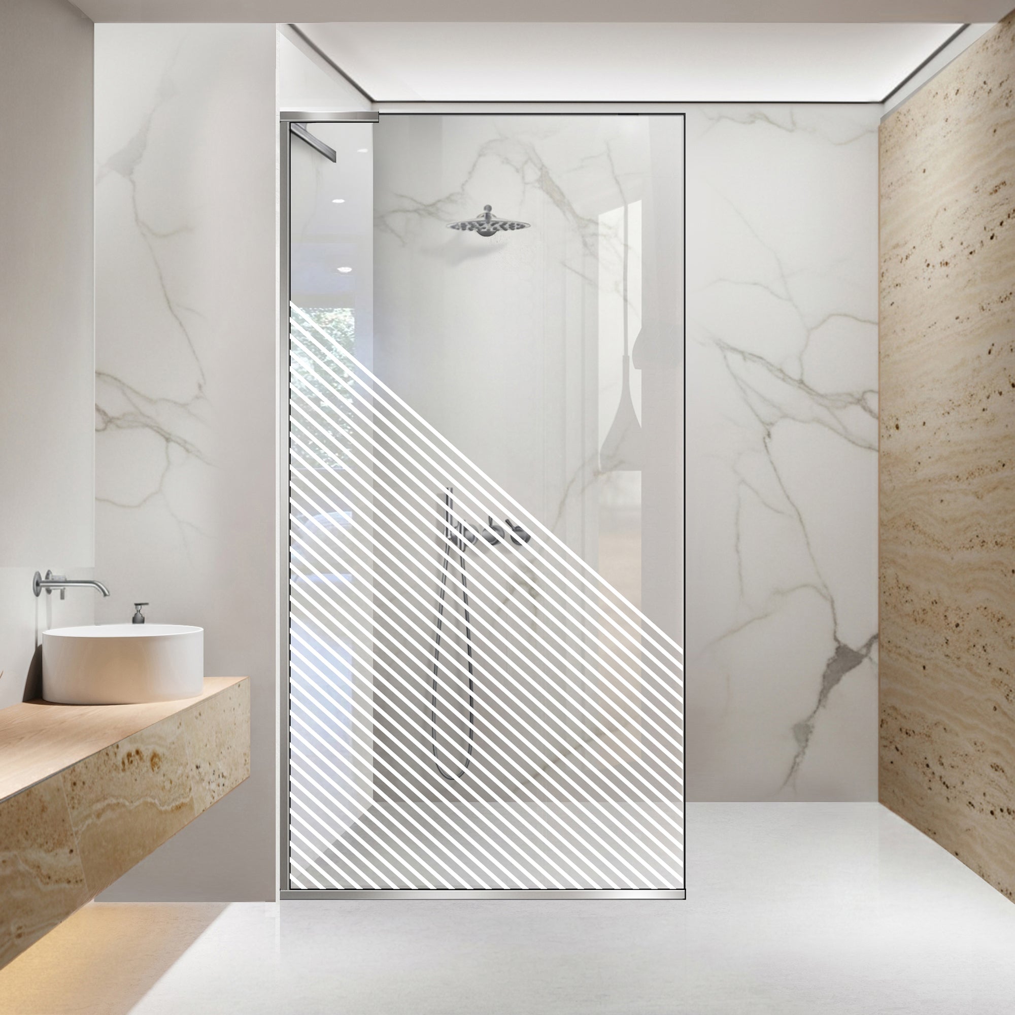 Shower Screens Walk-in, Shower wall Stainless steel, #Clear #Víztiszta
