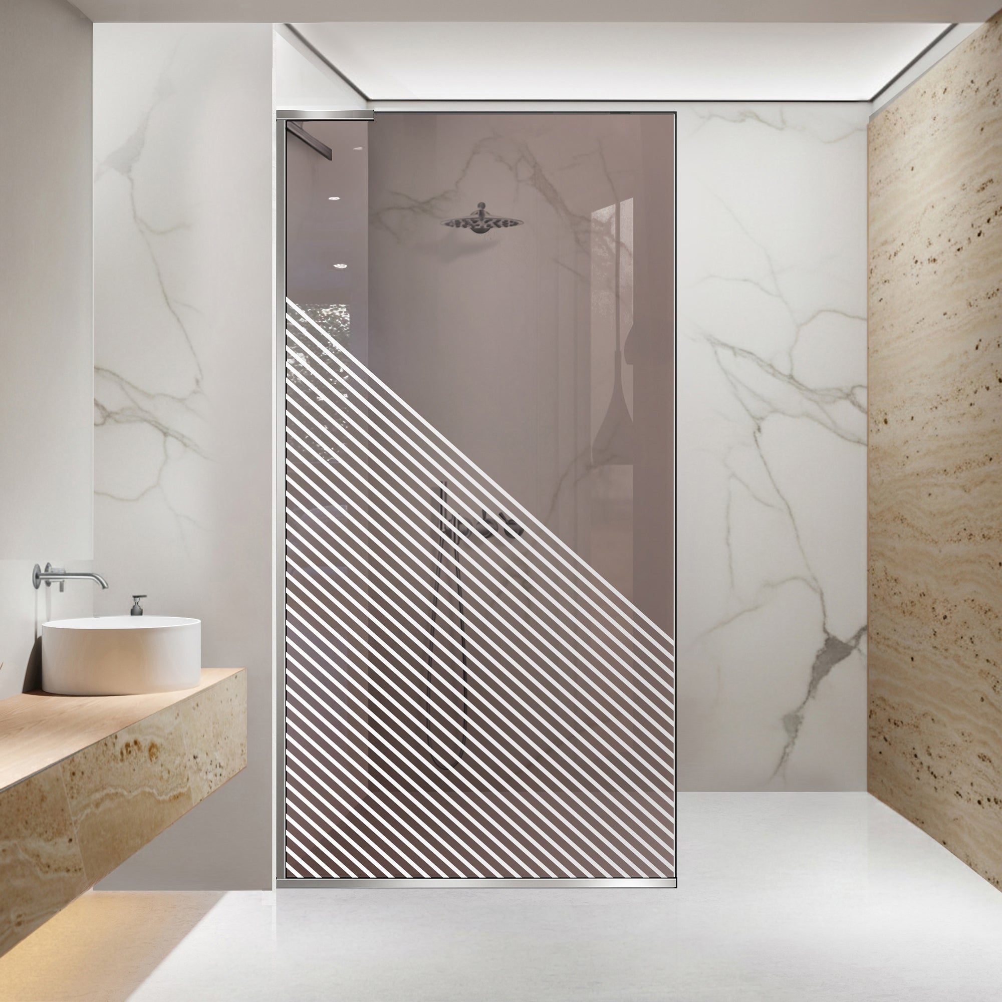 Shower Screens Walk-in, Shower wall Stainless steel, #Bronze #Bronze