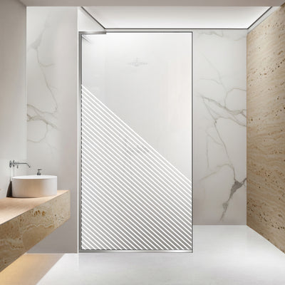 Shower Screens Walk-in, Shower wall Stainless steel, #Satiné #Matt