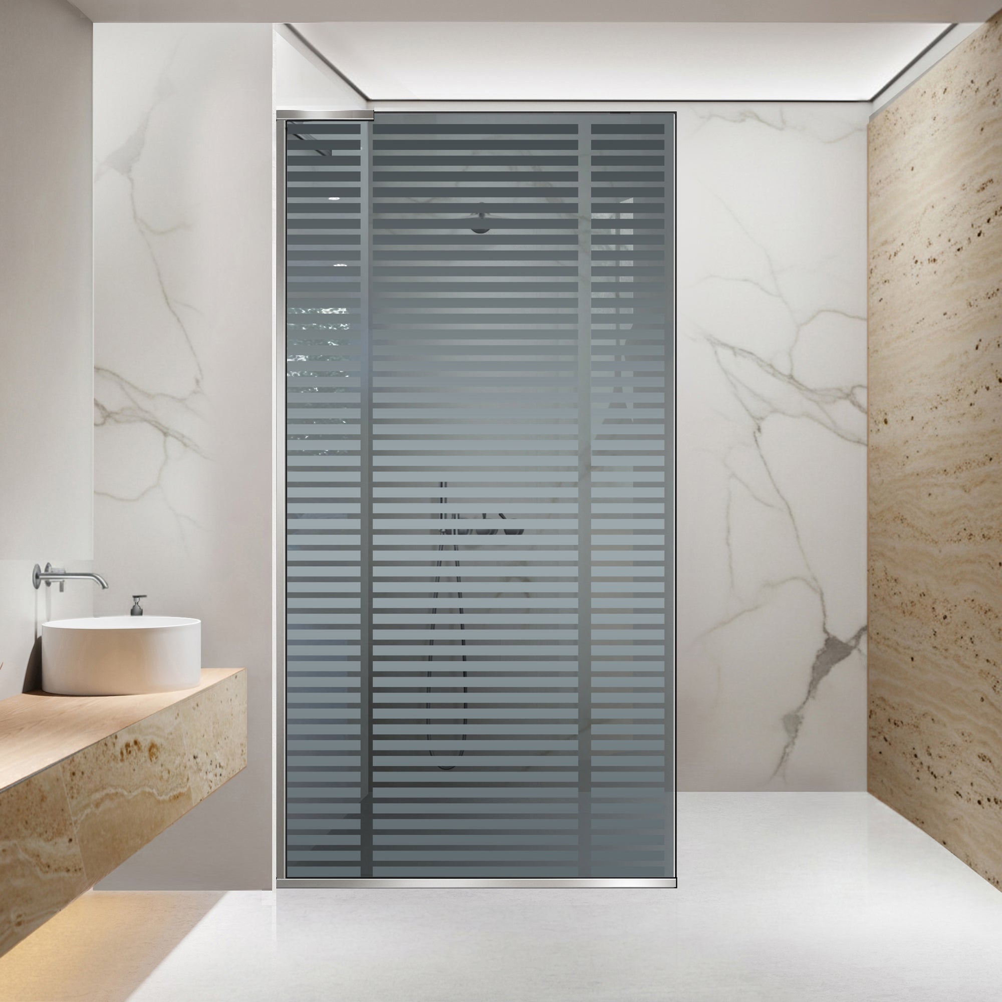 Shower Screens Walk-in, Shower wall Stainless steel, #Grey #Szürke