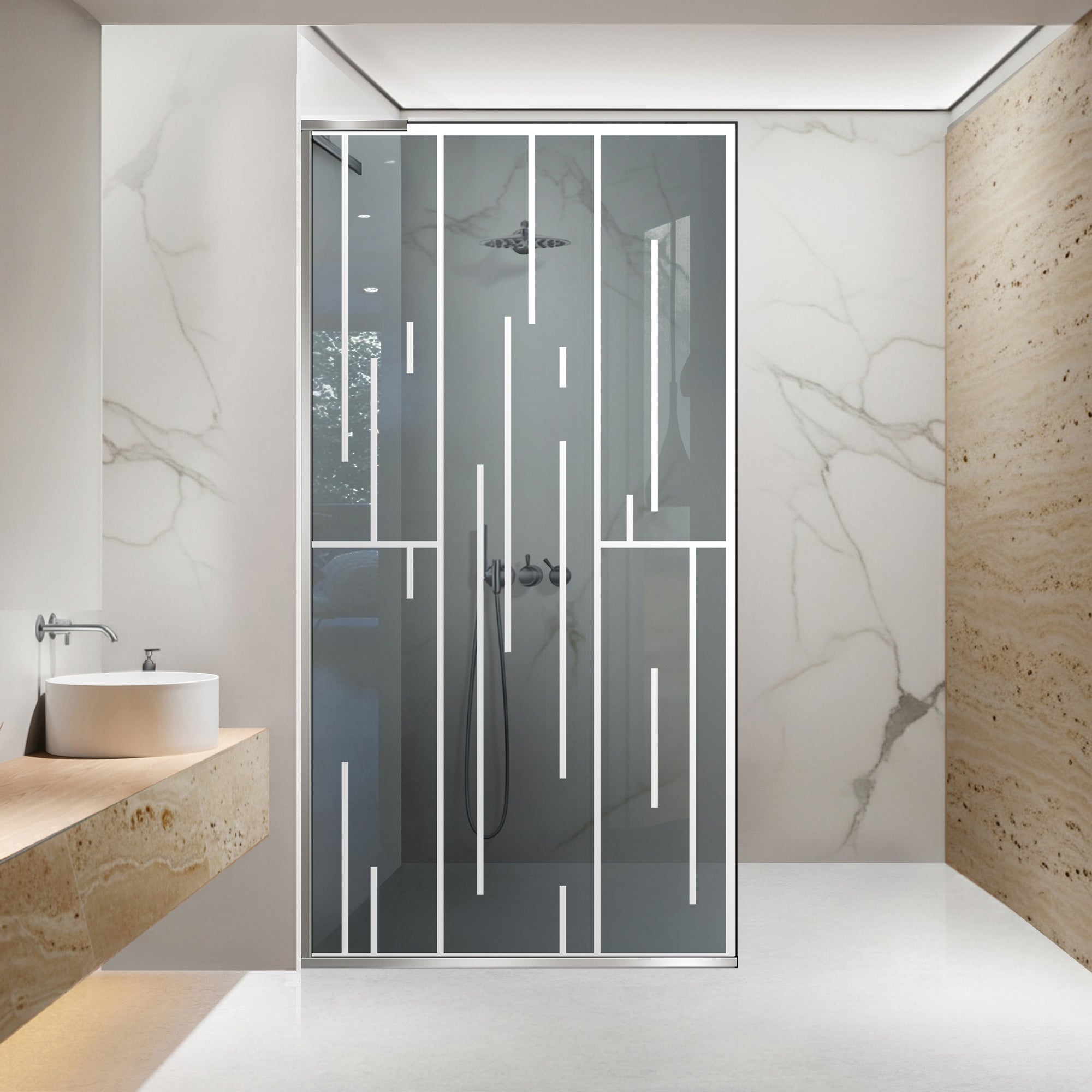 Shower Screens Walk-in, Shower wall Stainless steel, #Grey #Szürke