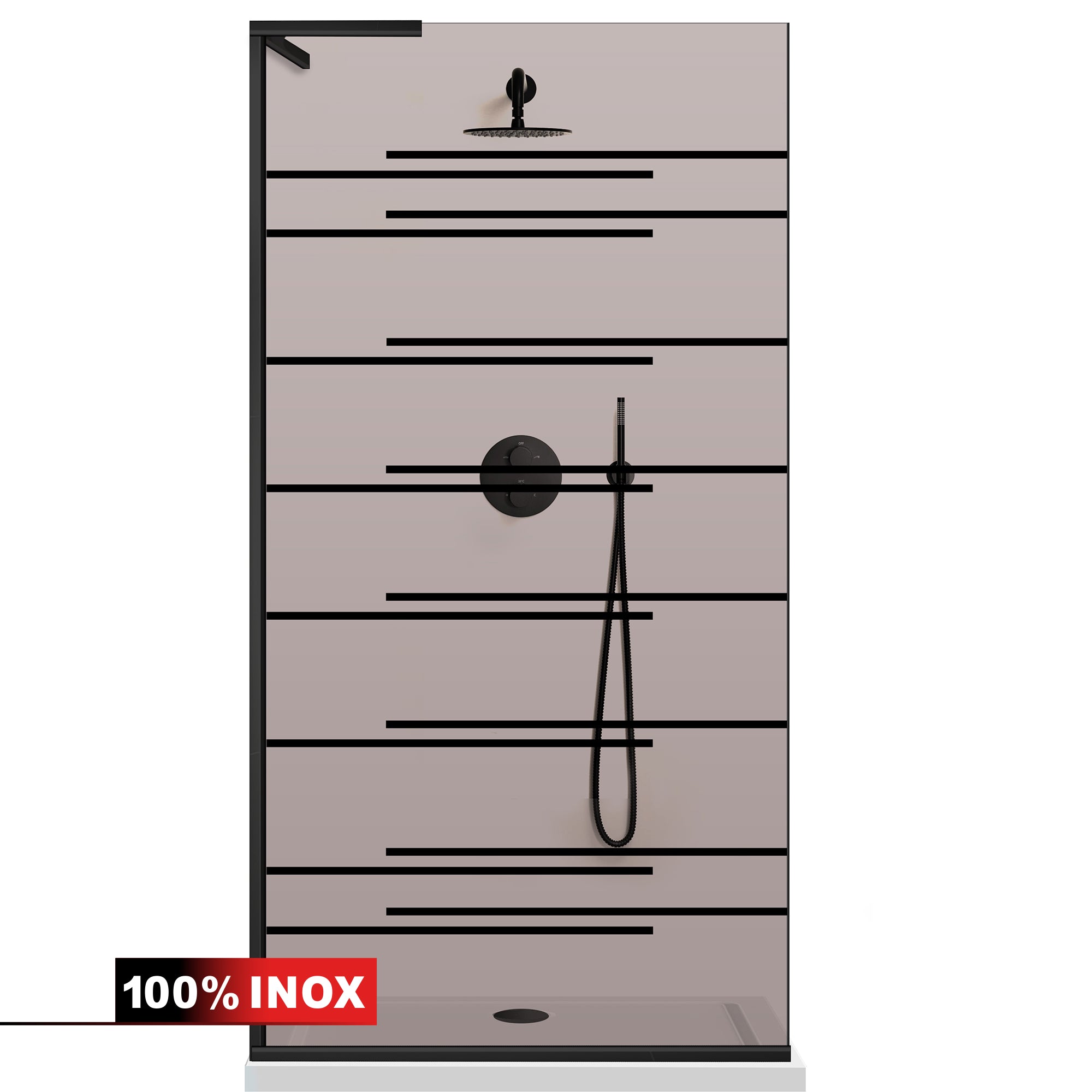 Shower Screens Walk-in, Shower wall Stainless steel, #Bronze #Bronze