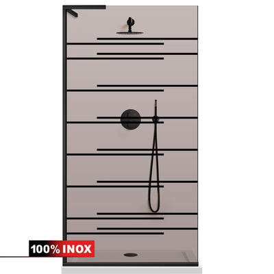 Shower Screens Walk-in, Shower wall Stainless steel, #Bronze #Bronze