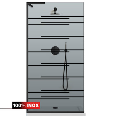 Shower Screens Walk-in, Shower wall Stainless steel, #Grey #Szürke