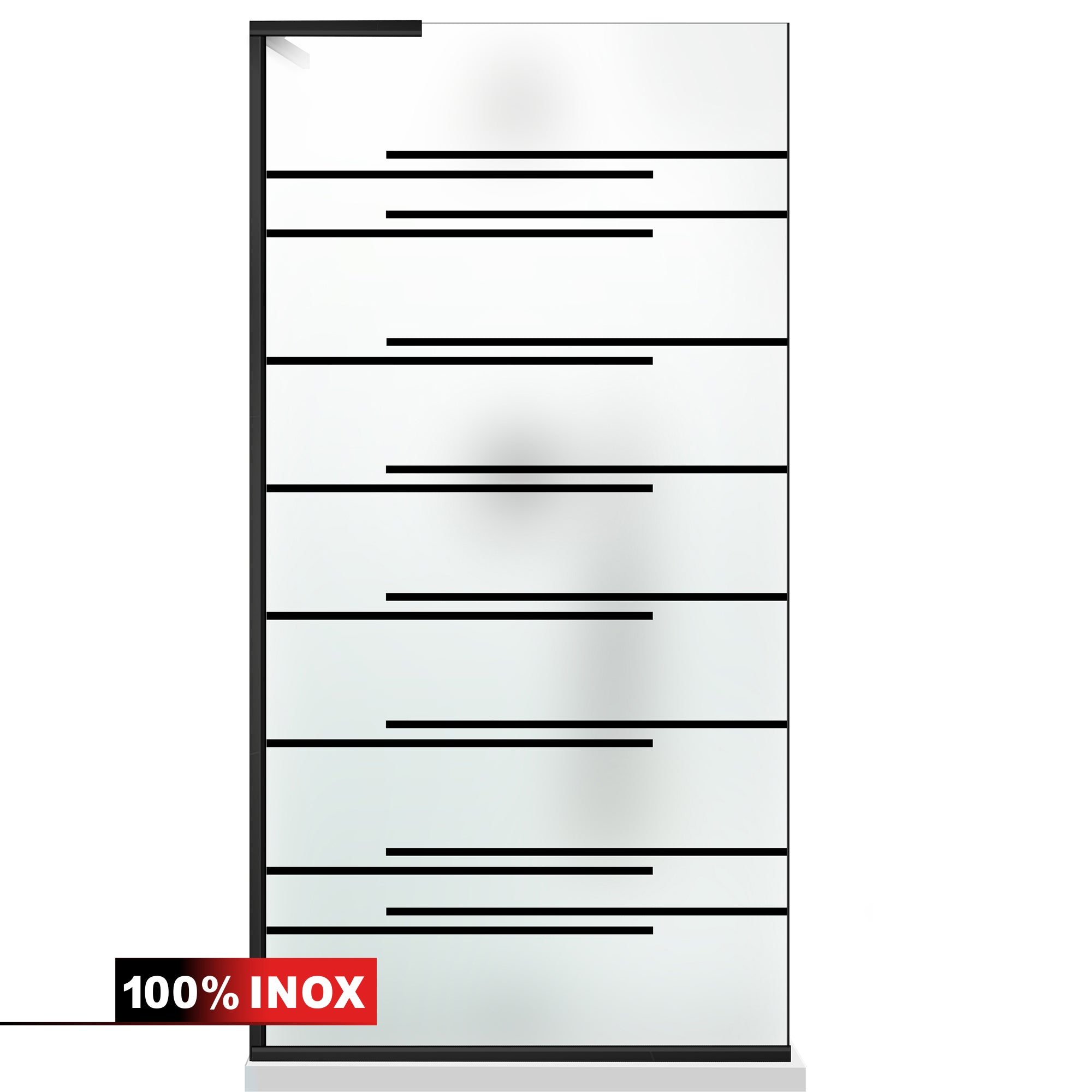 Shower Screens Walk-in, Shower wall Stainless steel, #Satiné #Matt