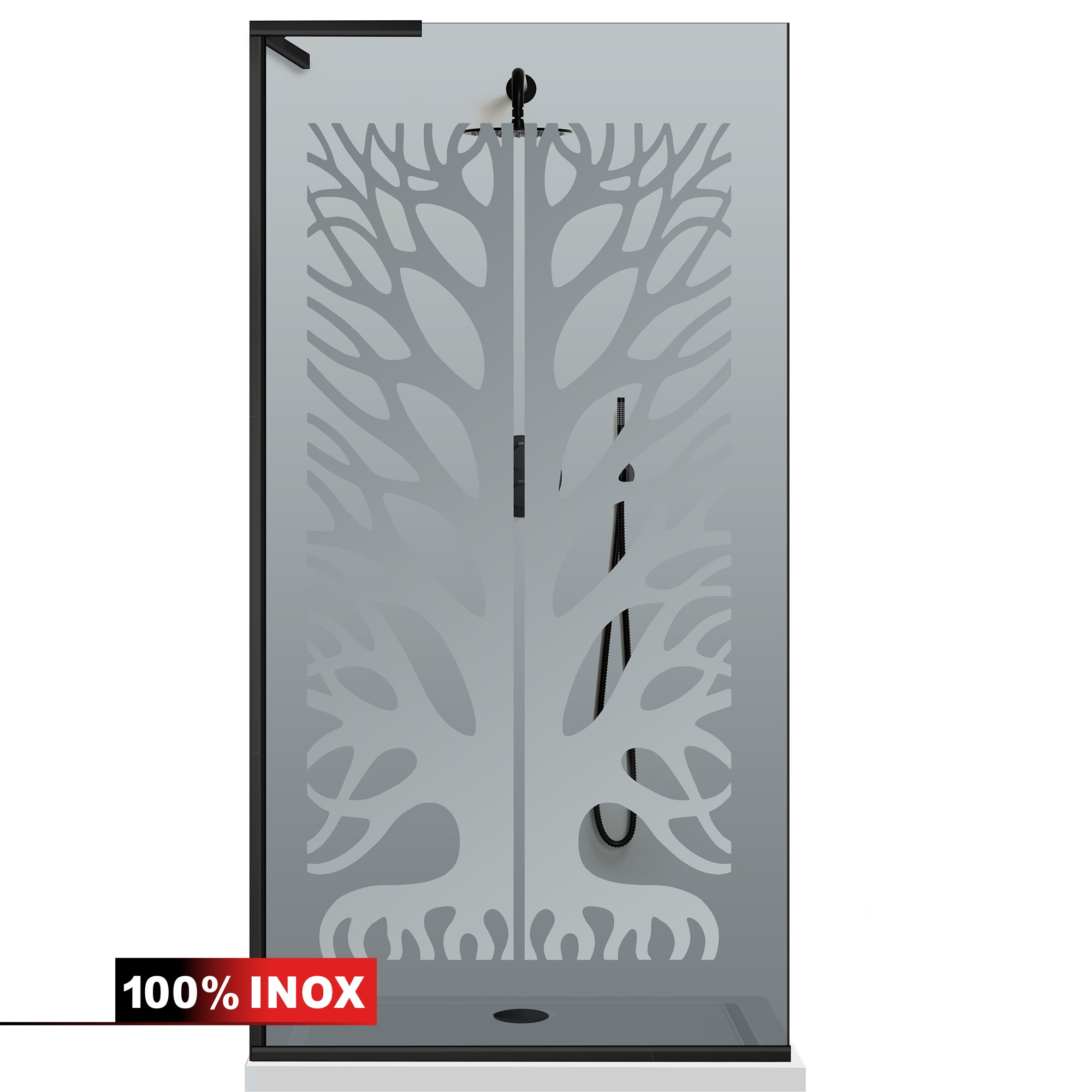 Shower Screens Walk-in, Shower wall Stainless steel, #Grey #Szürke