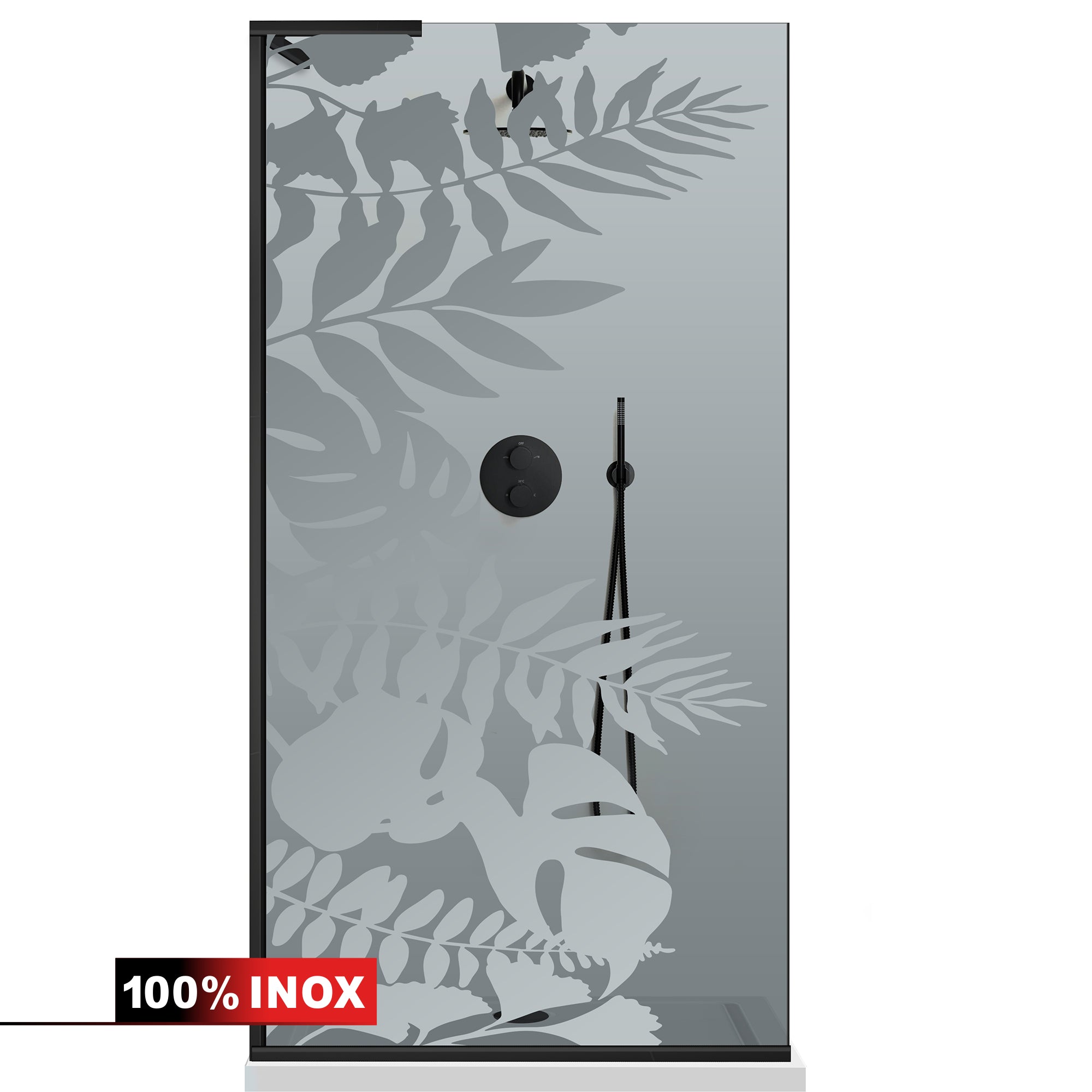 Shower Screens Walk-in, Shower wall Stainless steel, #Grey #Szürke