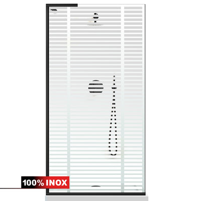 Shower Screens Walk-in, Shower wall Stainless steel, #Clear #Víztiszta
