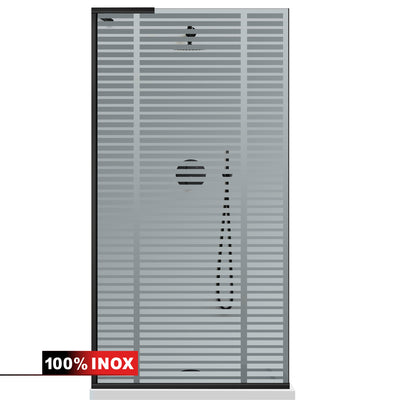 Shower Screens Walk-in, Shower wall Stainless steel, #Grey #Szürke