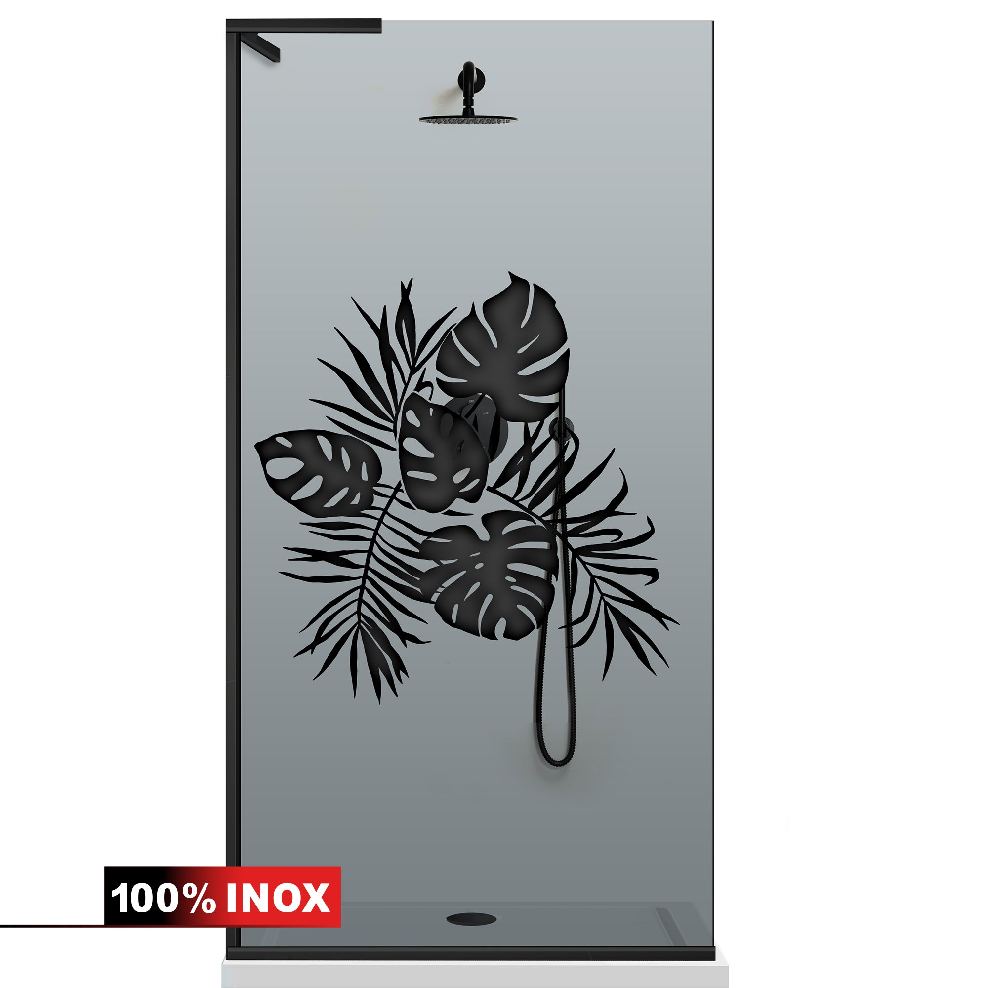 Shower Screens Walk-in, Shower wall Stainless steel, #Grey #Szürke
