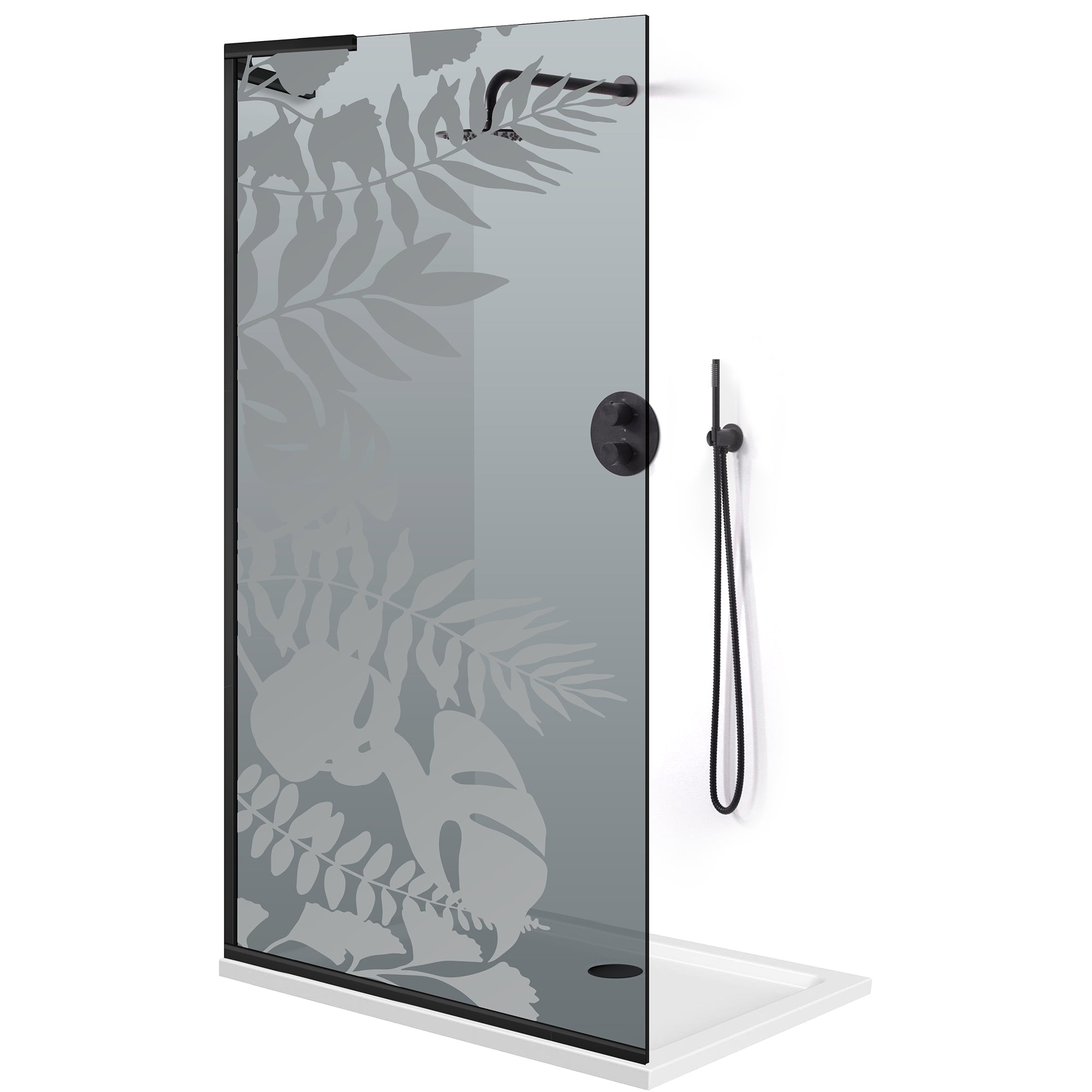 Shower Screens Walk-in, Shower wall Stainless steel, #Grey #Szürke