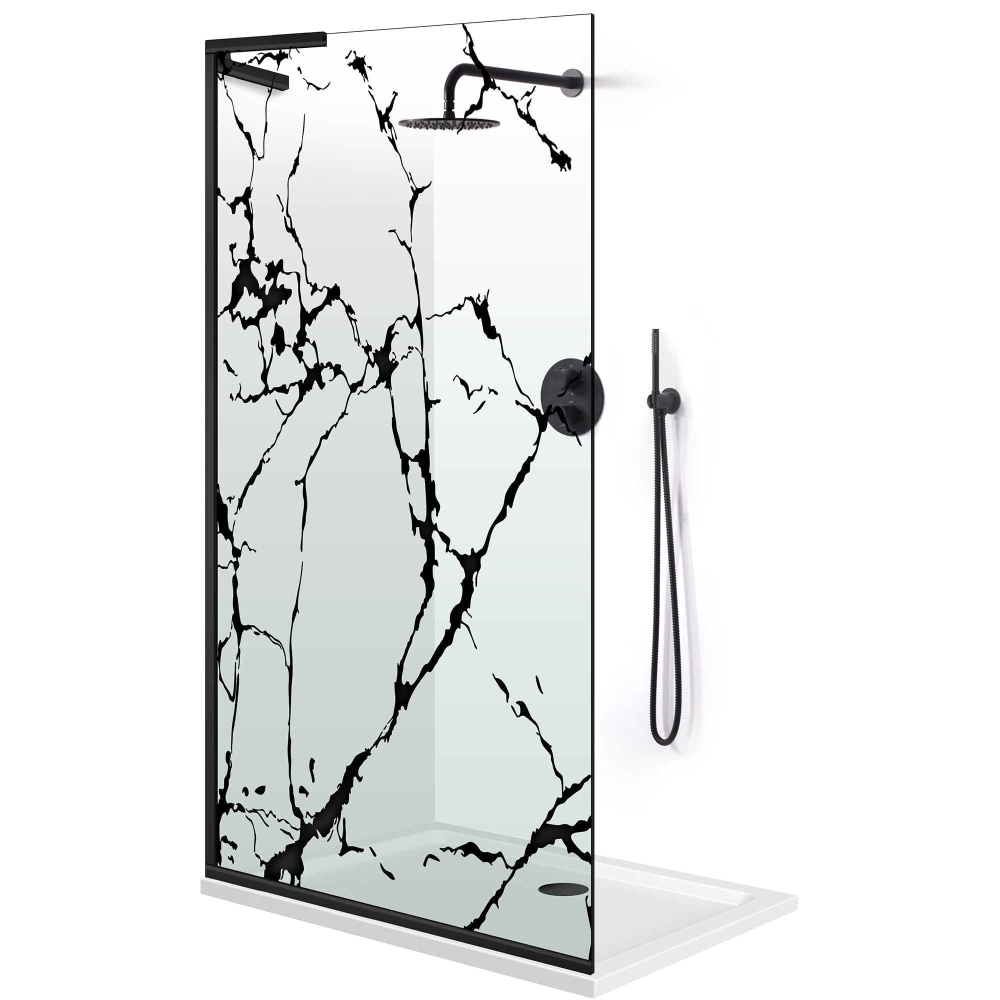 Paravan dus Walk-in, Perete dus Inox, #Clara