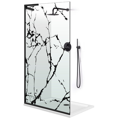 Paravan dus Walk-in, Perete dus Inox, #Clara