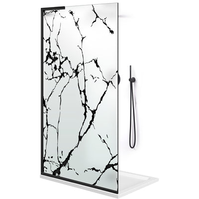 Paravan dus Walk-in, Perete dus Inox, #Mat