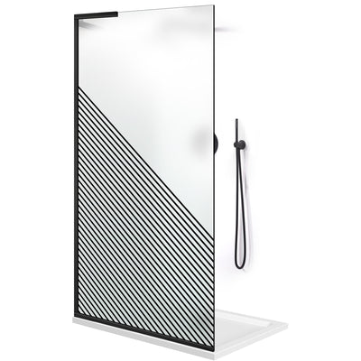 Paravan dus Walk-in, Perete dus Inox, #Mat