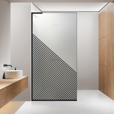 Paravan dus Walk-in, Perete dus Inox, #Mat