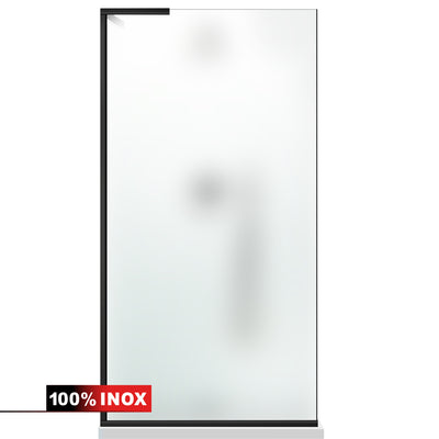 Paravan dus Walk-in, Perete dus Inox, #Mat