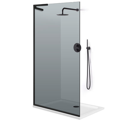 Paravan dus Walk-in, Perete dus Inox, #Gri