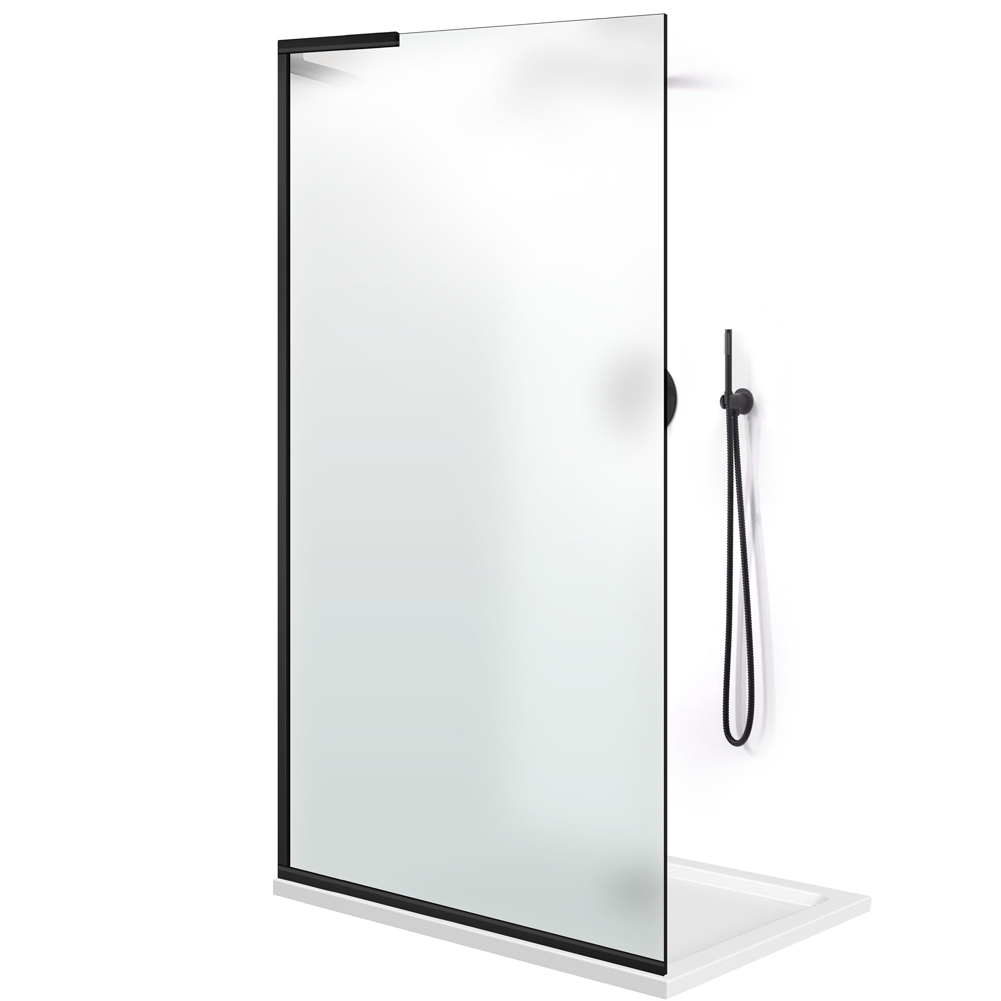 Paravan dus Walk-in, Perete dus Inox, #Mat